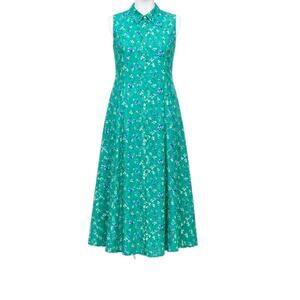 Vermont Country Store Dress Floral Midi Full Preppy Cottage New